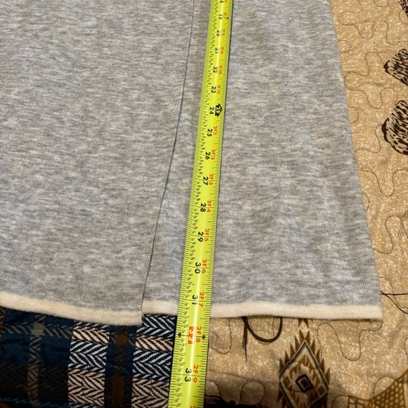 Dolce Stella Hooded Open Front Cardigan Gray Marled Wool Blend Cozy Knit - Picture 8 of 10